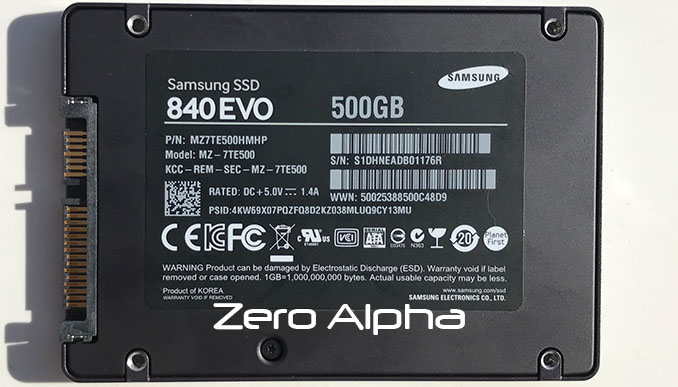 lampe blød minus Samsung 840 EVO MZ-7TE500 SSD Data Recovery
